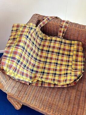 Simon Miller Plaid Tote in Yellow & Multicolor